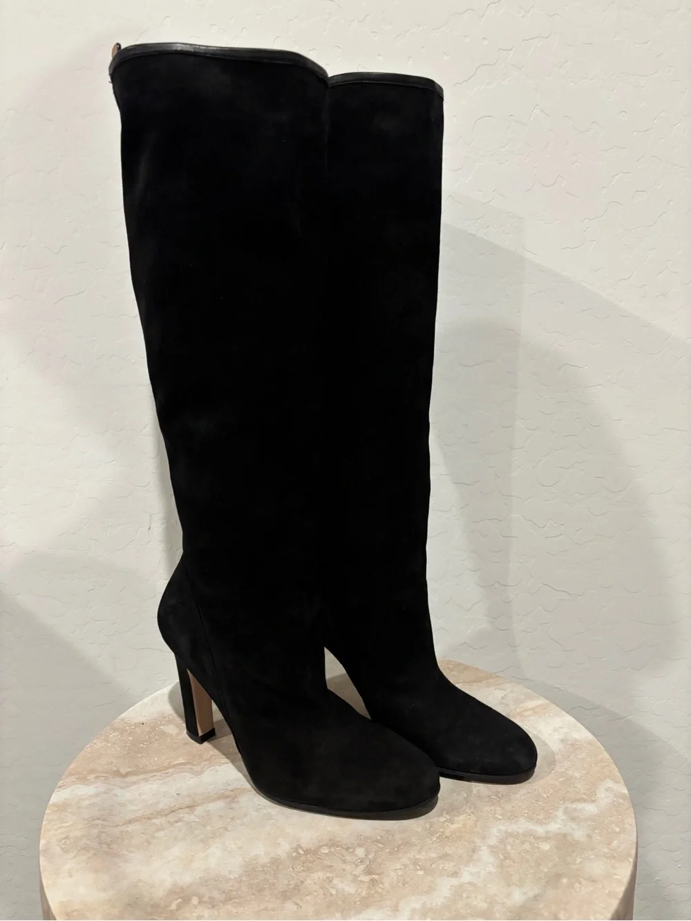 Stuart Weitzman Charlie Women’s Black Knee-High Suede Boots